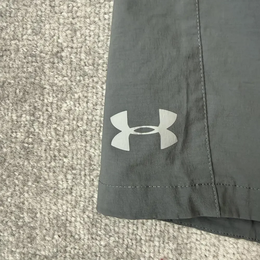 Under Armour Shorts Mens 42 Gray Board Swim HeatGear Quick Dry Stretch Pockets